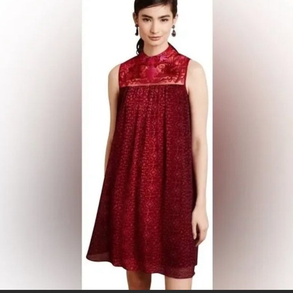 Anthropologie Dresses & Skirts - Anthropologie Swing  Dress size 6 magenta color